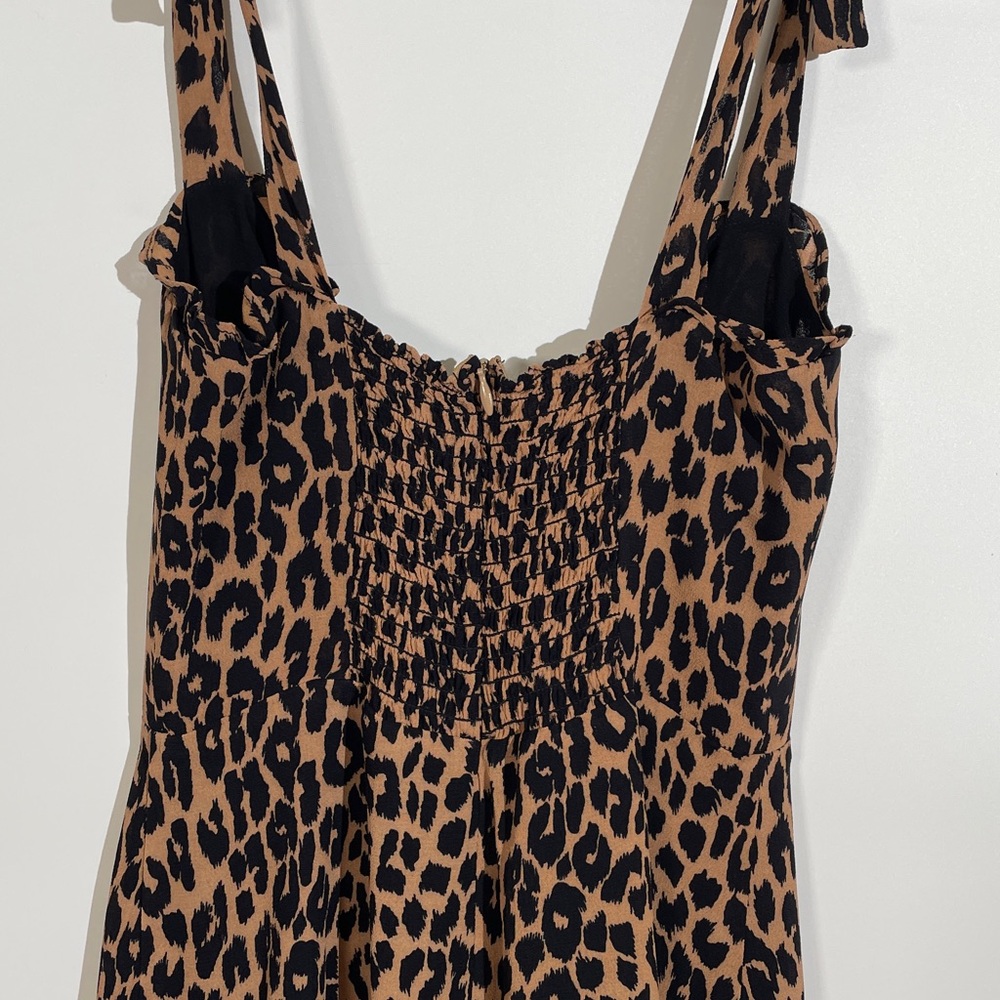 ReformationChristine Feline Leopard Print Mini Dress Size 0 EUC - Picture 6 of 12